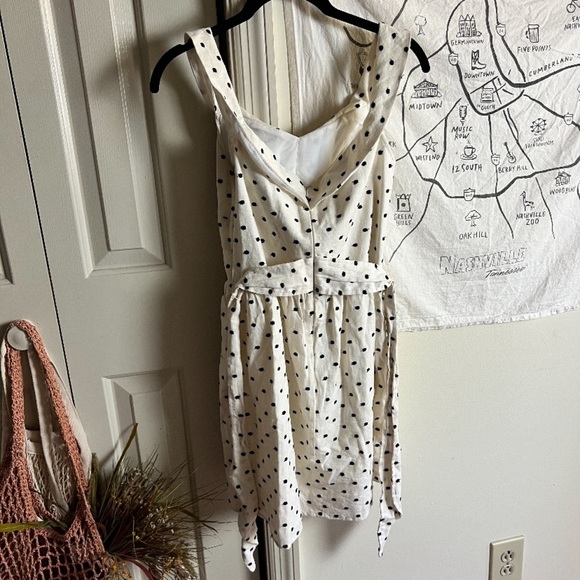 WAYF Carpi Knotted Cutout Mini Dress Polka Dot Small - Picture 7 of 8